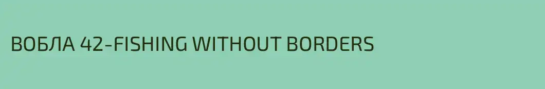 ВОБЛА 42-FISHING WITHOUT BORDERS